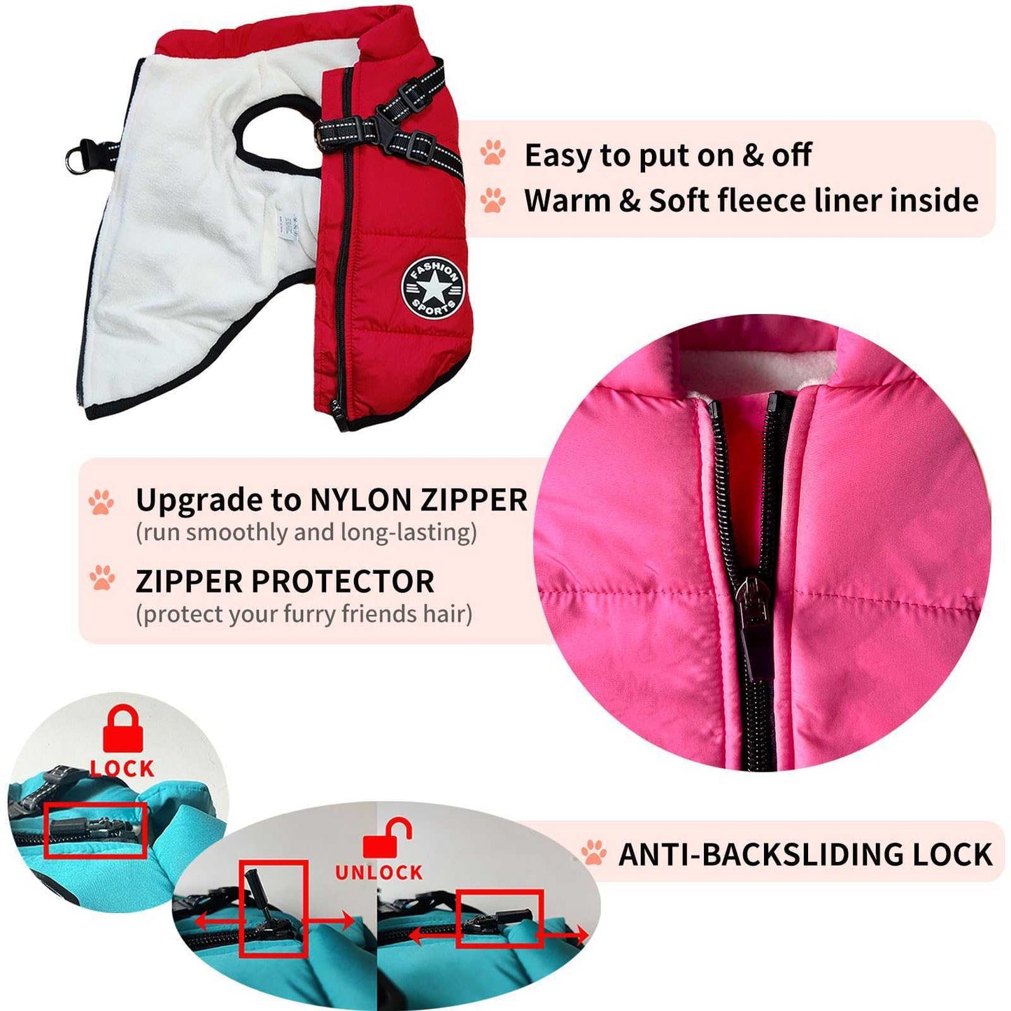 3 in 1 Winter Jacket Dogs
