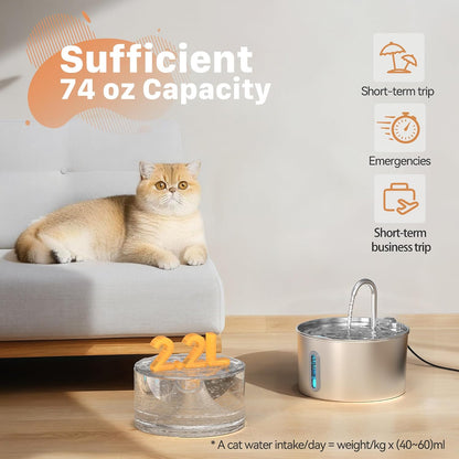 MyDailyPets™ 2.2L Automatic Cat Water Fountain
