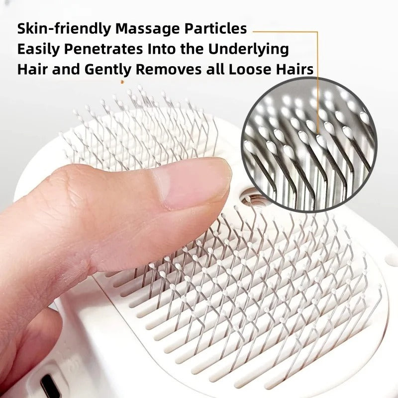 3-in-1 Anti-Static Steam Brush For Dogs & Cats