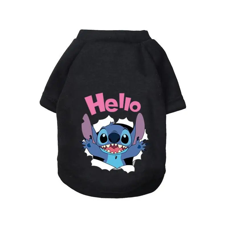 Disney Stitch Dog Clothes Winter Warm Pet Clothes Cotton Pets