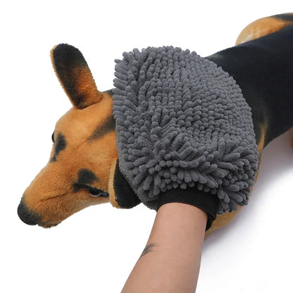 Glove Quick Drying Dogs Paw Towel Chenille Microfiber Double Sided