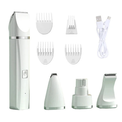 Electric Pet Hair Clipper with 4 Blades