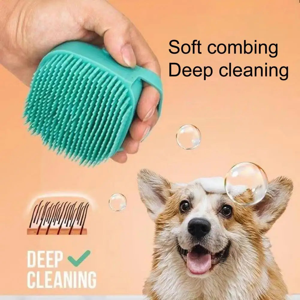 Bath and Shampoo Brush Grooming Comb Silicone Dog